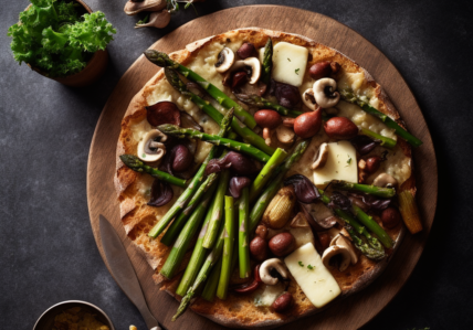 Pain rustique asperges, olives et proscuitto