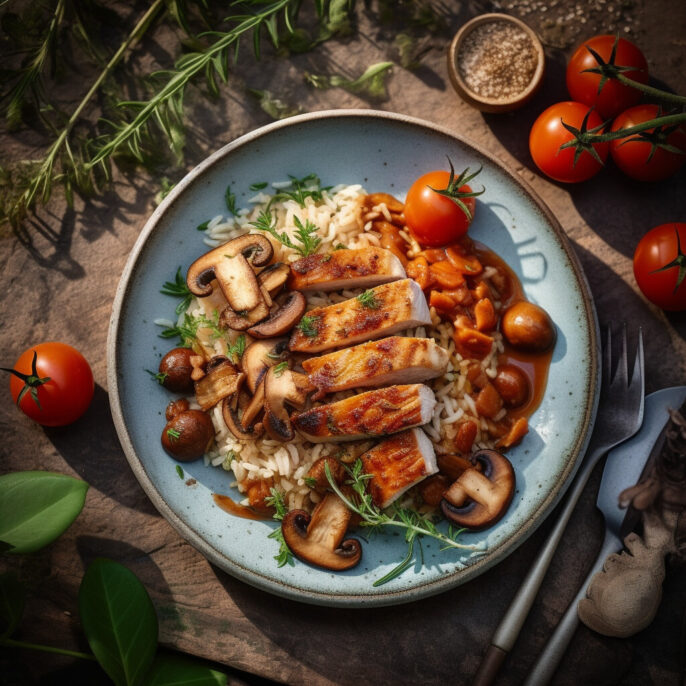 Classique poulet marengo