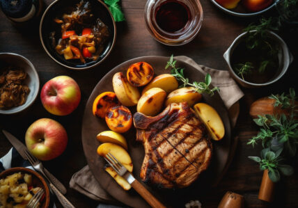 Côtelette de porc grillée au cidre