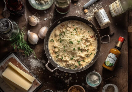 Crémeuse sauce alfredo au parmesan frais
