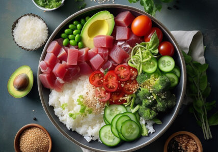 Ceviche bowl de thon sri-racha