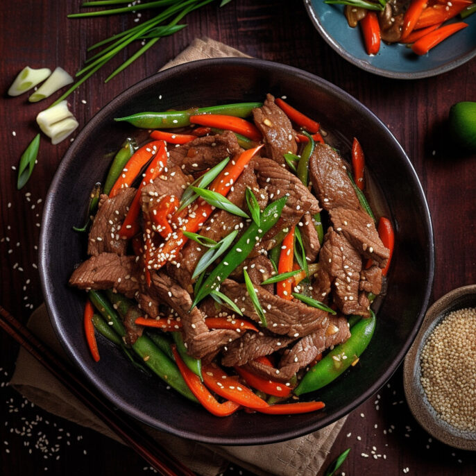 Sauté de boeuf teriyaki