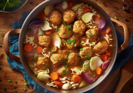 Boulettes suédoises et nouilles au beurre