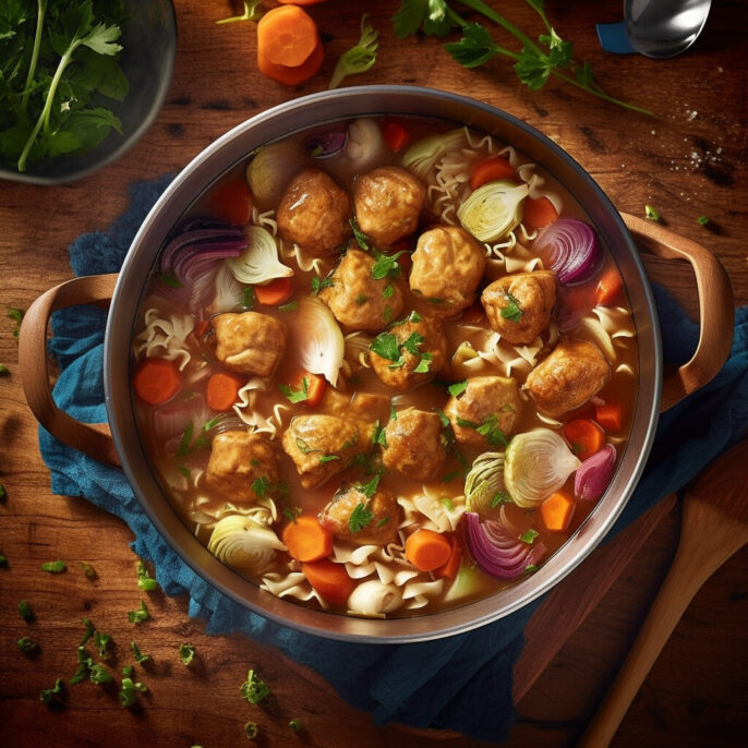 Boulettes suédoises et nouilles au beurre