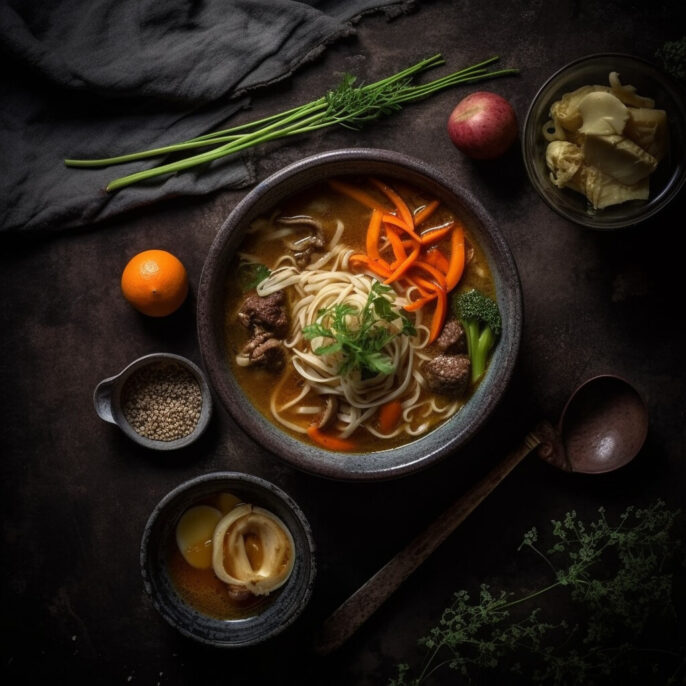 Consommé tonkinois au boeuf teriyaki