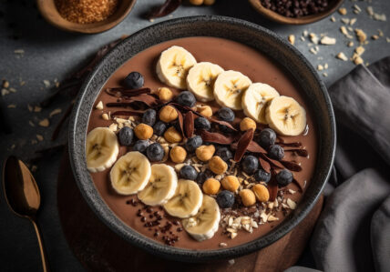 Smoothie-bowl protéiné banane choco