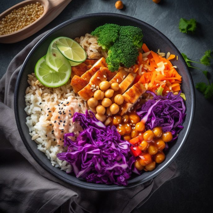 Buddha bowl au poulet BBQ