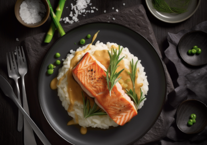 Filet de saumon au beurre blanc à l'échalote