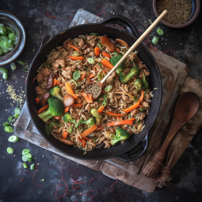 Chop suey veau et légumes