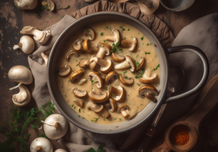 Crémeuse sauce aux champignons