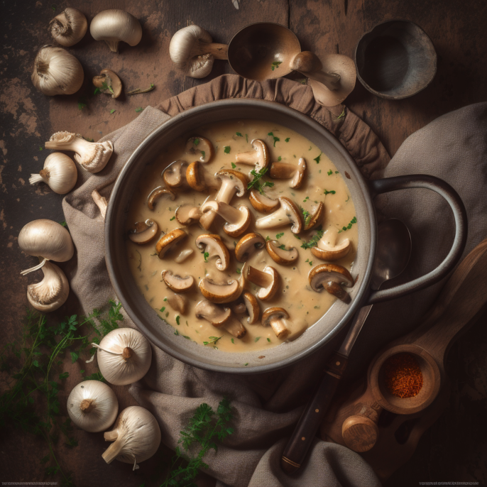 Crémeuse sauce aux champignons