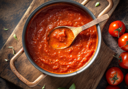 Douce marinara au basilic frais