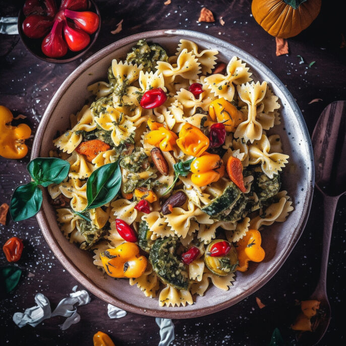 Farfalle aux légumes d'automne