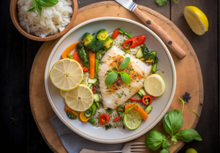 Filet de sole citronné et petits légumes
