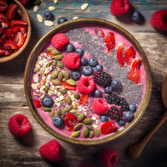 Framboises et goji en folie