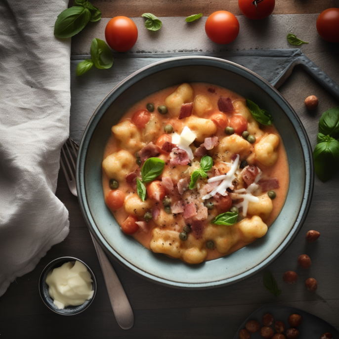 Gnocchi rosés à la pancetta