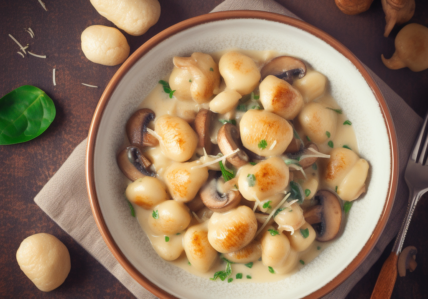 Gnocchi au parmesan et champignons