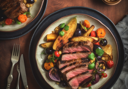 Grillade de boeuf aux légumes méditérranéens