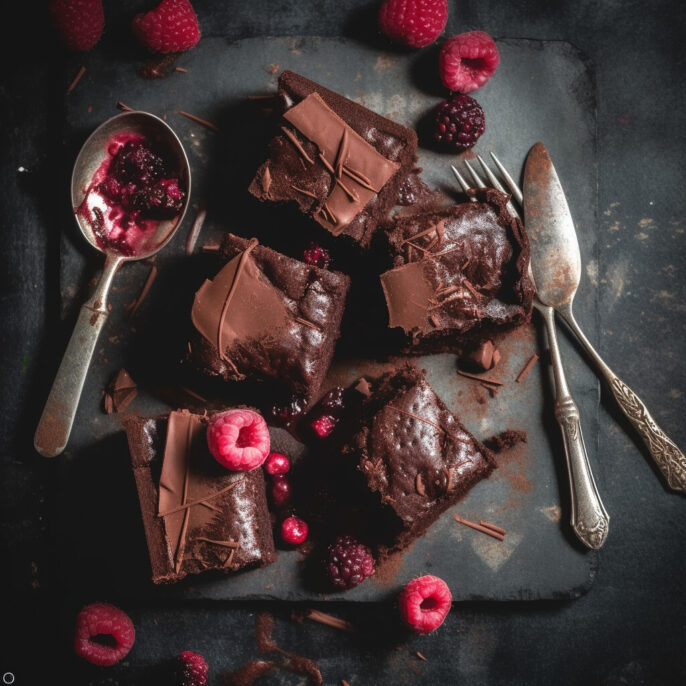 Le décadent brownie à la framboise (3 unités)