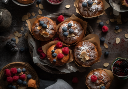 Muffins aux fruits des champs (3 unités)