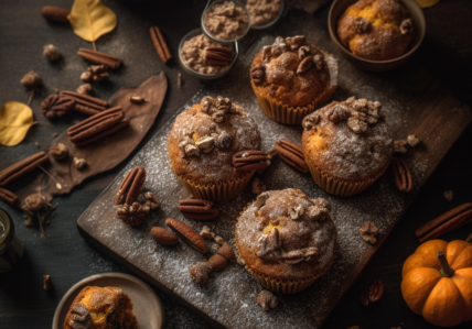 Muffins citrouille et pacane (3 unités)