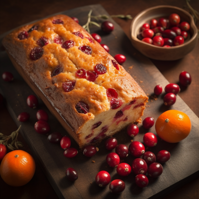 Pain-gâteau à l'orange et aux canneberges (3 unités)