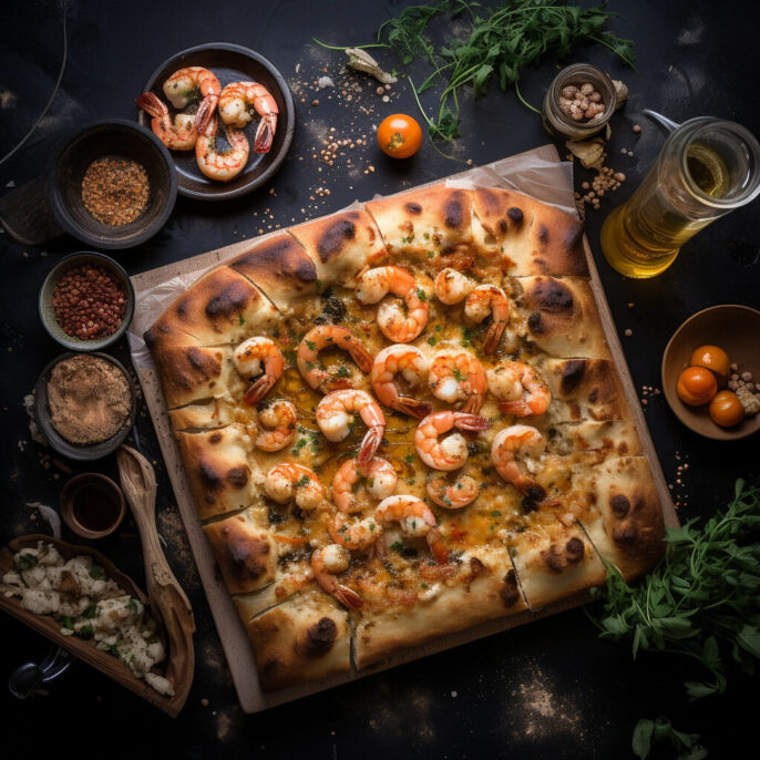 Pizza aux fruits de mer