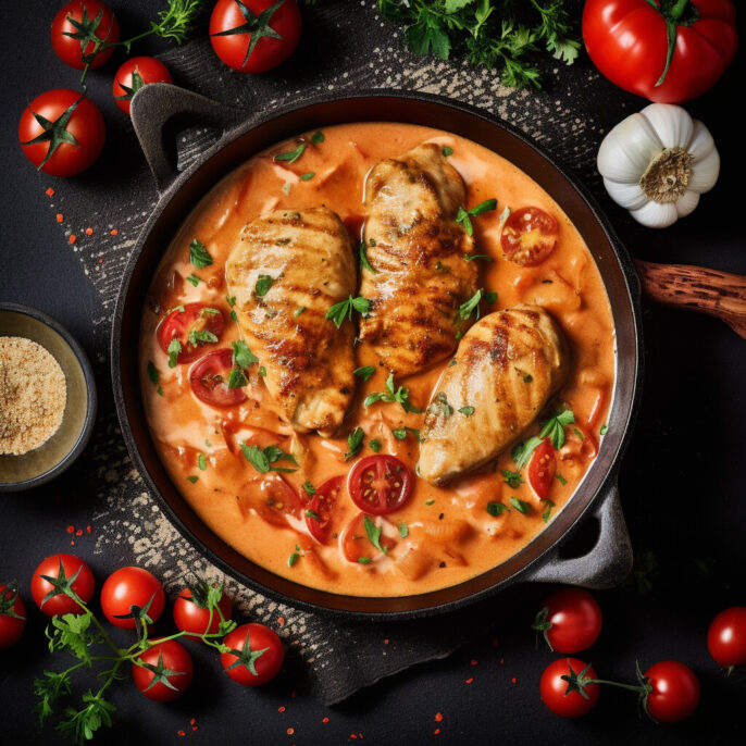 Poitrine de poulet à l'andalouse