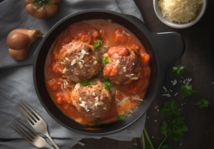 Polpettes de veau farcies parmesan et haloumi
