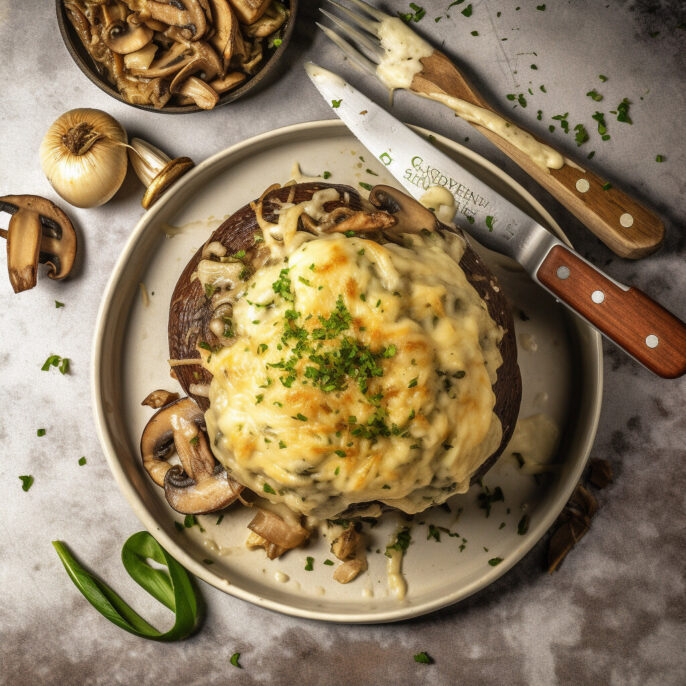 Portobello farci "steak-philly"