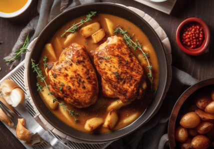 Poulet grillé miel et dijon