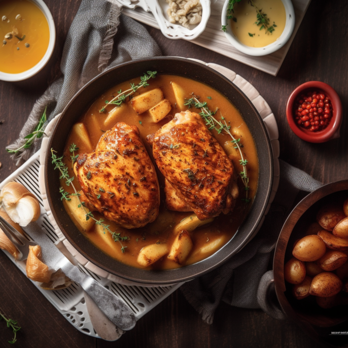 Poulet grillé miel et dijon