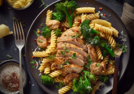 Rotinis aux poulet grillé et légumes