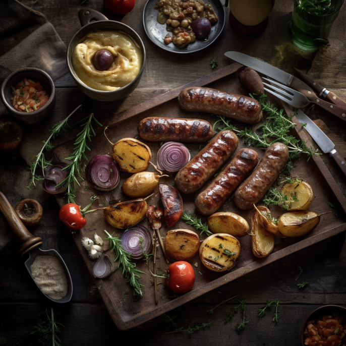 Saucisses tout-boeuf à l'oignon doux