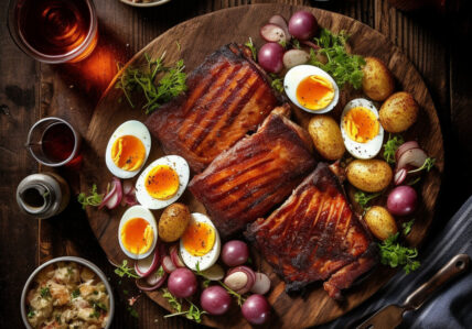 Saumon cajun et salade de pommes de terre