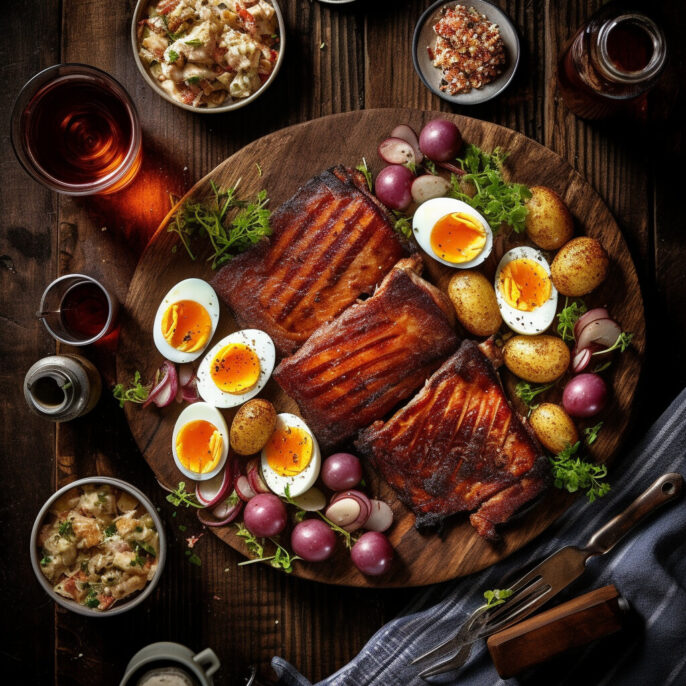 Saumon cajun et salade de pommes de terre