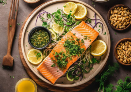 Saumon grillé chimichurri