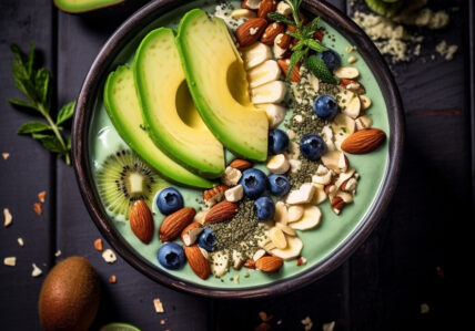 Smoothie bowl baies, vanille et avocat