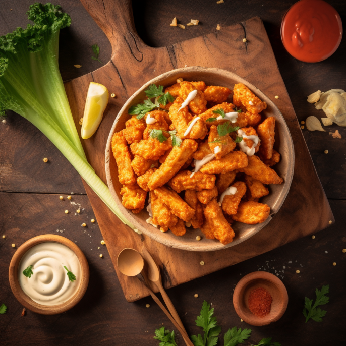 Tempeh croustillant "buffalo"