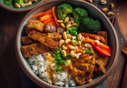 Tempeh croustillant au miso et à l'arachide