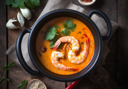 Tom yum aux crevettes