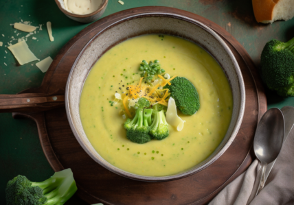 Velouté de brocoli et cheddar