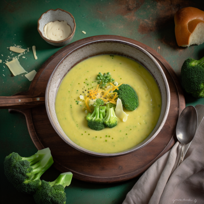 Velouté de brocoli et cheddar