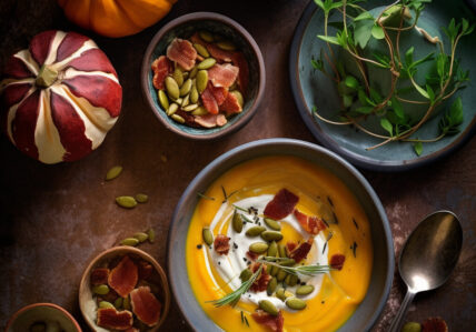 Velouté de courges d'automne au cari