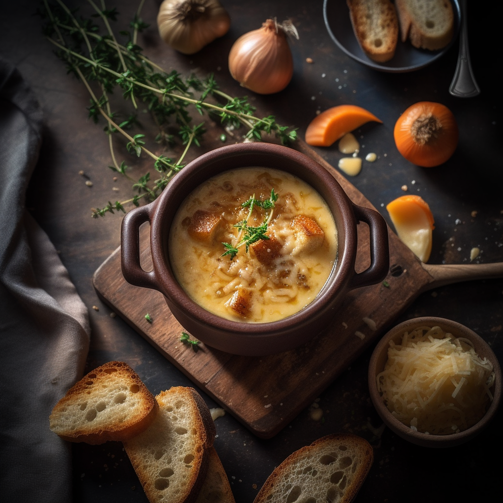 Soupe à l'oignon gratinée